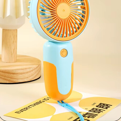 Mini ventilador portátil con base Amarillo