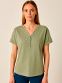 Remera Tazu Verde Grisaceo