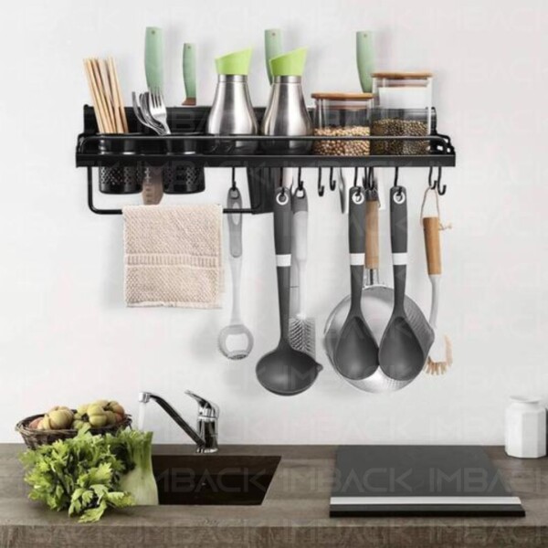 Estante Organizador Cocina 60cm Colgante Ganchos Especieros Y Utensilios Porta Botella Alacena Imback Estante Organizador Cocina 60cm Colgante Ganchos Especieros Y Utensilios Porta Botella Alacena Imback