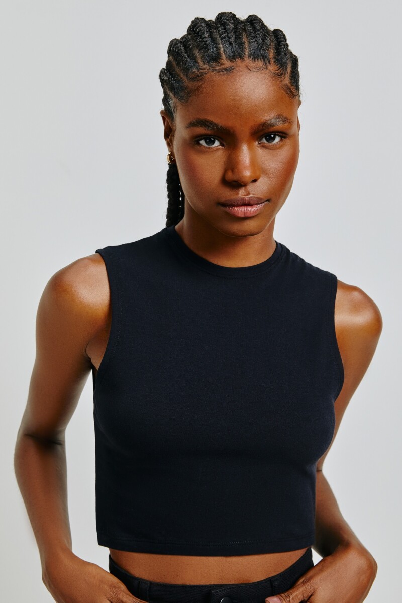 BLUSA SM FEM - NEGRO 
