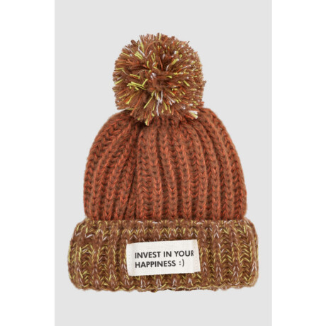Gorro bicolor Marron