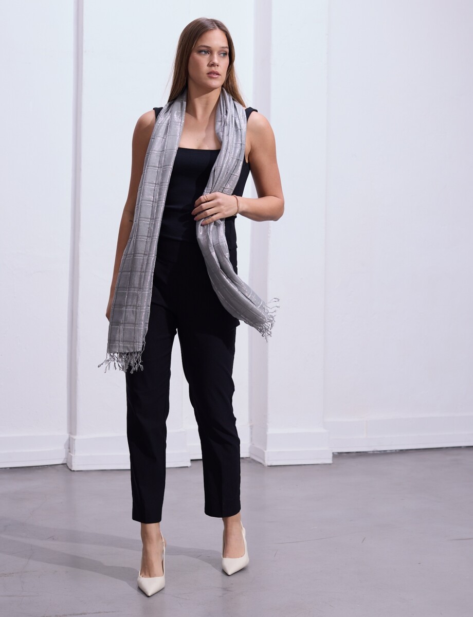 Pashmina Noche - Plateado 