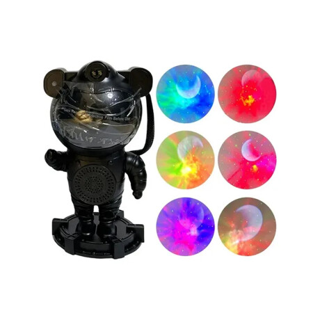 Luz Proyectora en forma de astronauta Negro