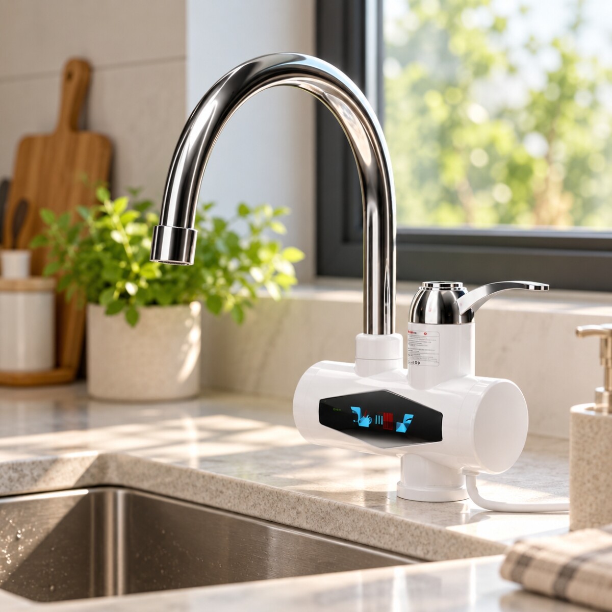 Calentador de agua instantáneo baño y cocina - BLANCO 