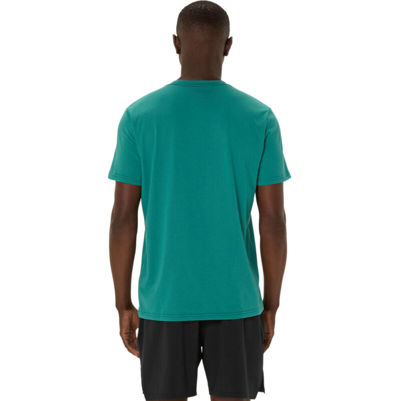 Polo Training Asics Hex Graphic Cotton Blend Tee Hombre Rainy Lake