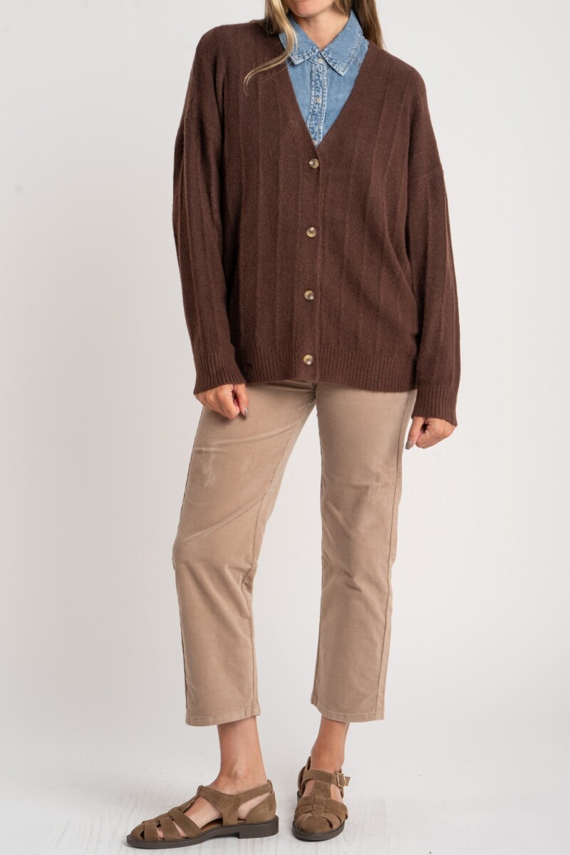 Cardigan Texturado Chocolate