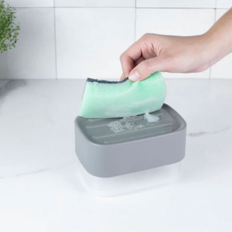 Dispensador para esponja de cocina Modelo Trium Ou - Gris Dispensador Para Esponja De Cocina Modelo Trium Ou - Gris