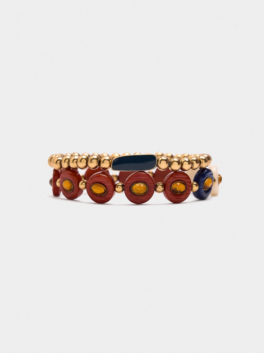Set De Pulseras Elásticas De Resina - multicolor 