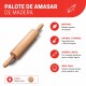 Palote de amasar de madera 43 cm Stolf MARRON CLARO