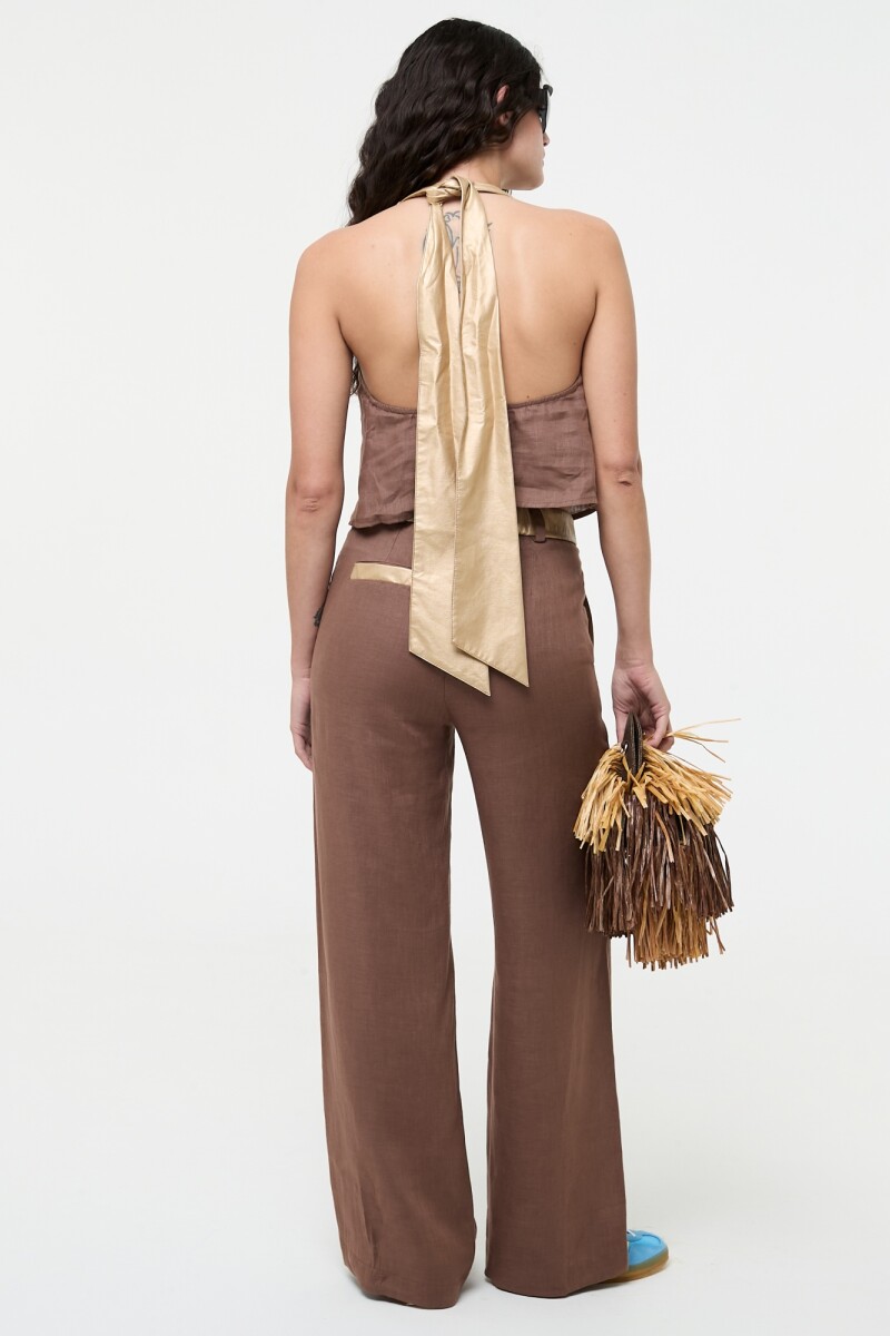 TOP HALTER Chocolate