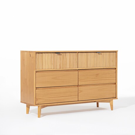 CÓMODA 6 CAJONES MADERA MACIZA DISEÑO MODERNO LISTONADO CÓMODA 6 CAJONES MADERA MACIZA DISEÑO MODERNO LISTONADO