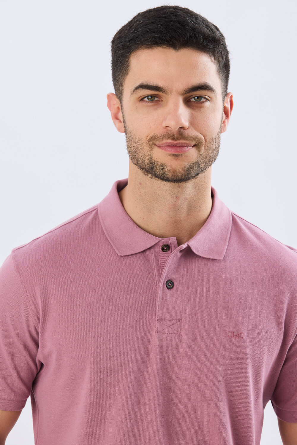 REMERA POLO LISA PIQUÉ Rosa Oscuro