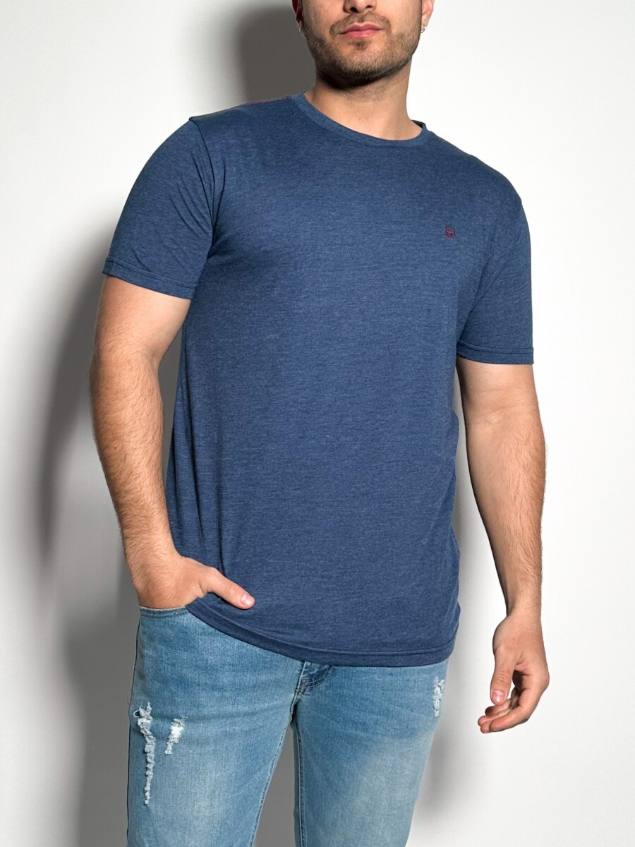Remera lisa manga corta Timo - Denim 