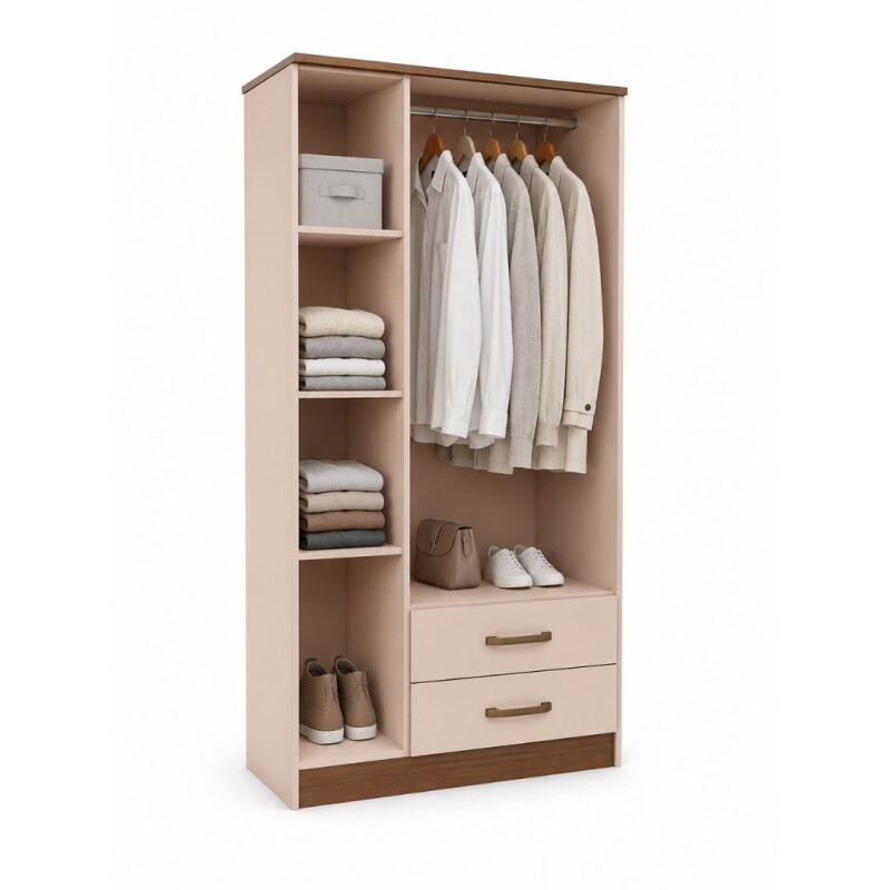 Ropero Moscú 3 Puertas 2 Cajones Blush Ropero Moscú 3 Puertas 2 Cajones Blush