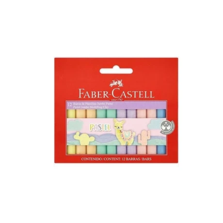 Plasticina FABER CASTELL Jumbo Pastel X12 Unidades Plasticina FABER CASTELL Jumbo Pastel X12 Unidades