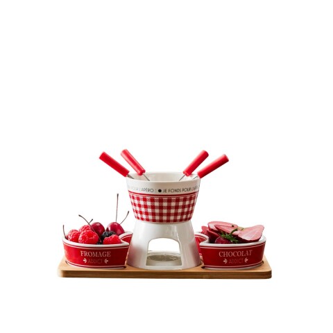 Kit de Fondue de porcelana Kit de Fondue de porcelana