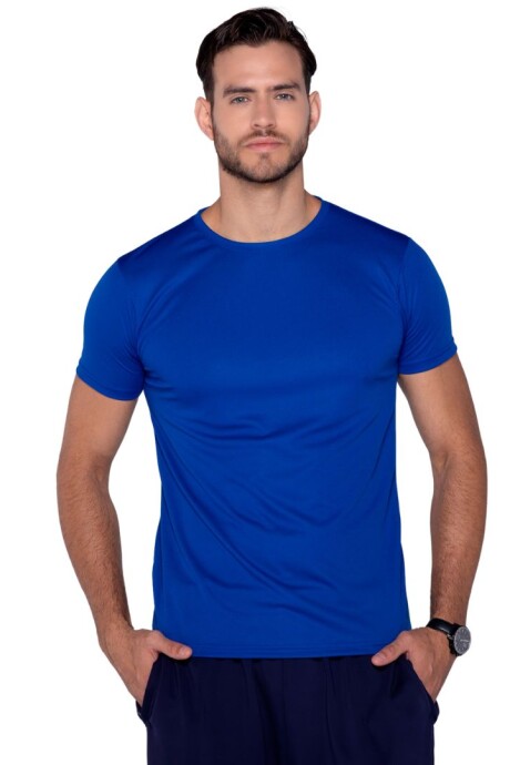 Camiseta a la base dry fit Azul royal