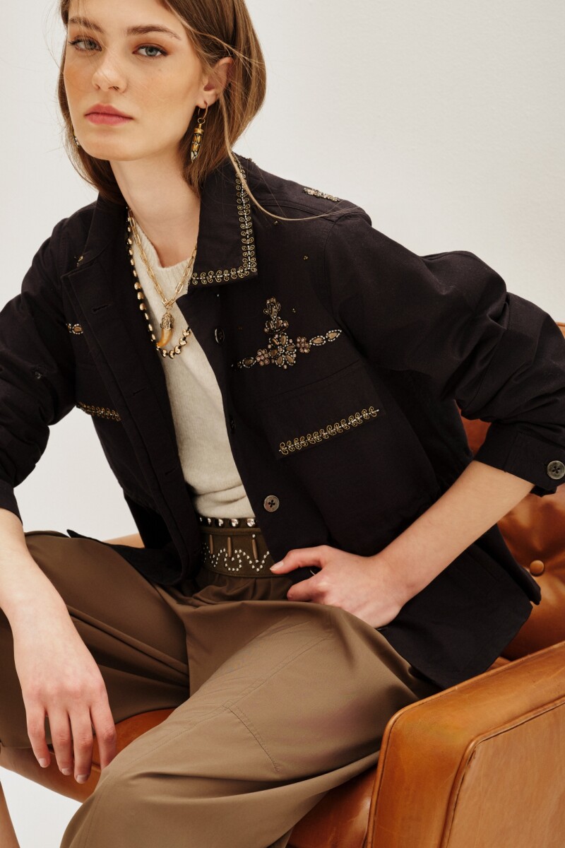 Campera Stone Iris Negro