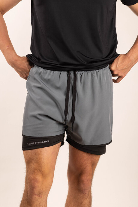 Short con calza interna Gris