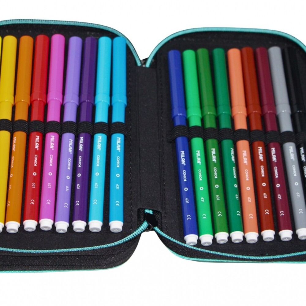 CARTUCHERA MILAN 2 PISOS COMPLETA DE UTILES SUNSET CELESTE CARTUCHERA MILAN 2 PISOS COMPLETA DE UTILES SUNSET CELESTE