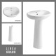 JUEGO DE BACHA Y PEDESTAL BLANCO