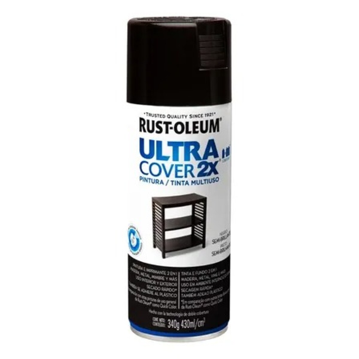 Pintura en Aerosol 5 en 1 Pintura + Primer Negro Mate Rust-Oleum 