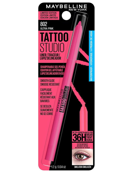 Lápiz Delineador en Gel Maybelline Tattoo Studio Ultra Pink Lápiz Delineador en Gel Maybelline Tattoo Studio Ultra Pink
