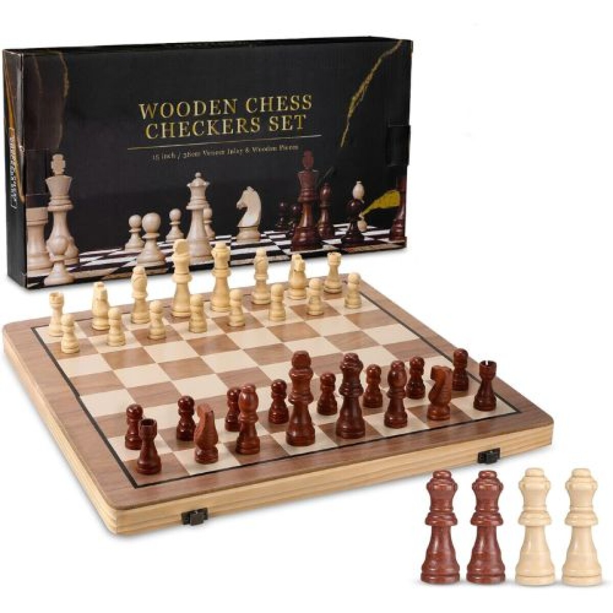 Juego de mesa Ajedrez de madera - Juego De Mesa Ajedrez De Madera 