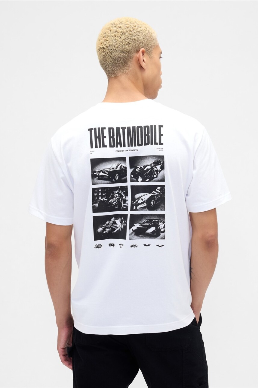 Remera Batman Hombre White V2 Global