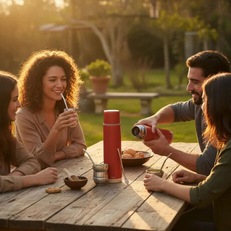Set Termo Bala 750ml +mate 140ml +bombilla regalo Comet Rojo