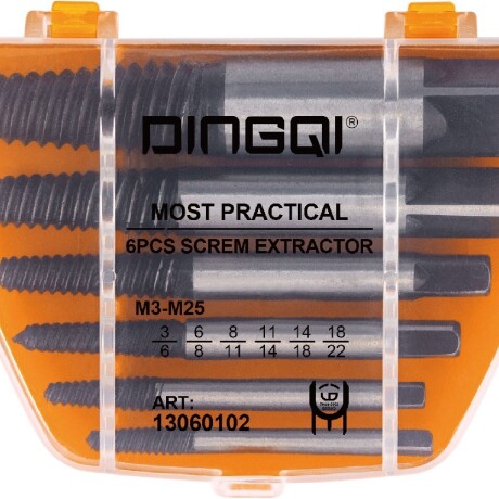 DINGQI SET 6 PIEZAS EXTRACTOR DE TORNILLO 1-6 Dingqi Set 6 Piezas Extractor De Tornillo 1-6