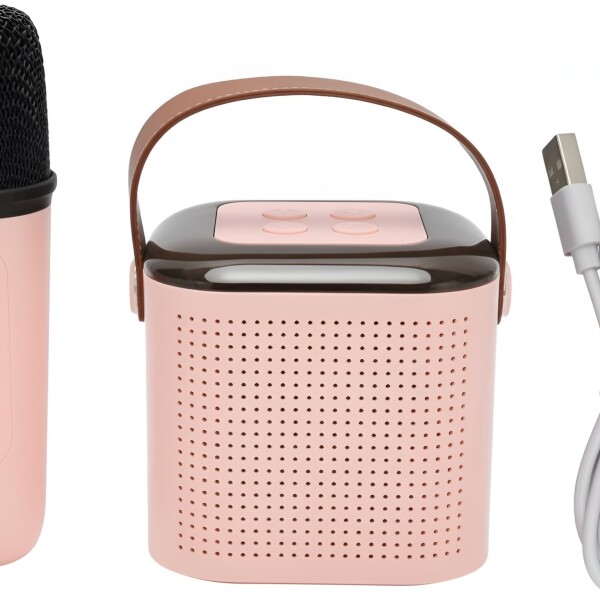 Microfono Karaoke Musical Parlante Inalambrico Infantil Color Rosado