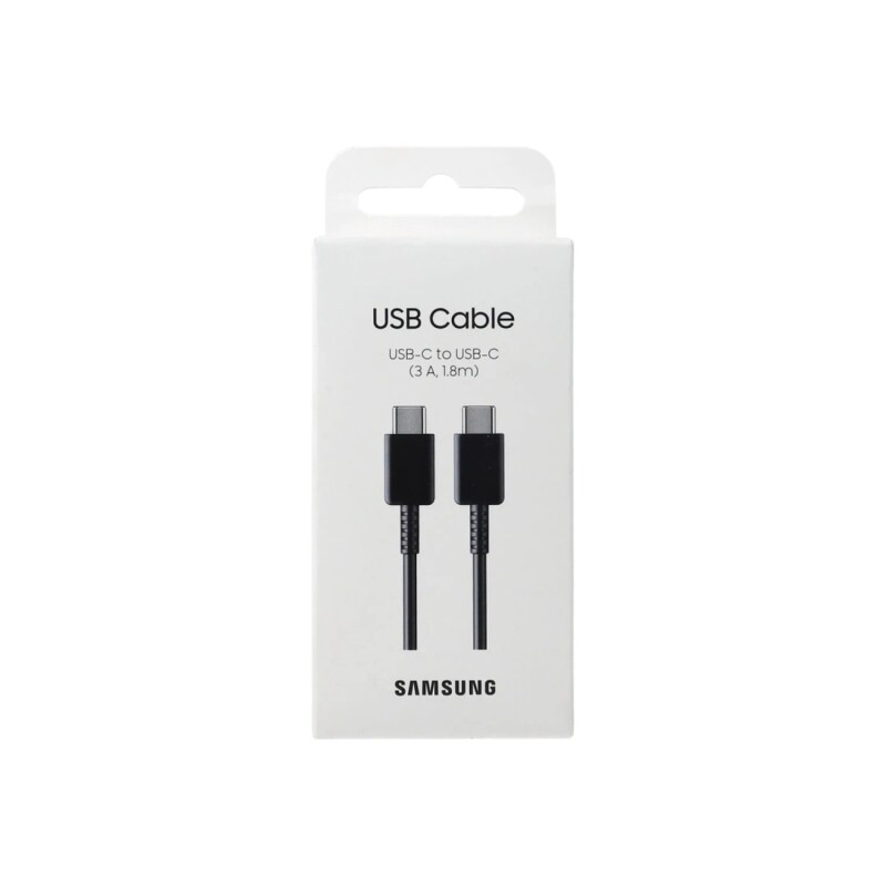 Cable original Samsung Tipo-C a Tipo-C 1.8 metros color negro Cable Original Samsung Tipo-c A Tipo-c 1.8 Metros Color Negro
