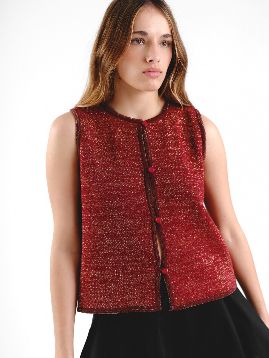 Top reversible Truco - Rojo 
