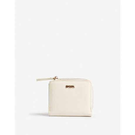 Billetera Con Cierre Blanco Crudo