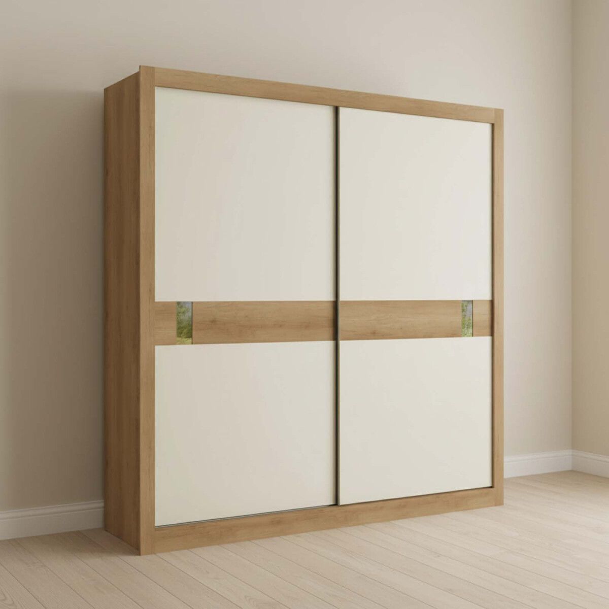 PLACARD COPENHAGEN - 2 PUERTAS MDP NATURAL-BEIGE NATURAL/OFFWHITE 