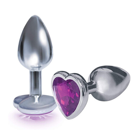 Silver Starter Jeweled Plug Corazón - Violeta Silver Starter Jeweled Plug Corazón - Violeta