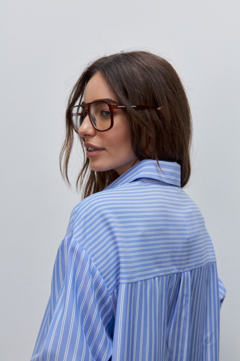 CAMISA DANAE STRIPE Azul Melange