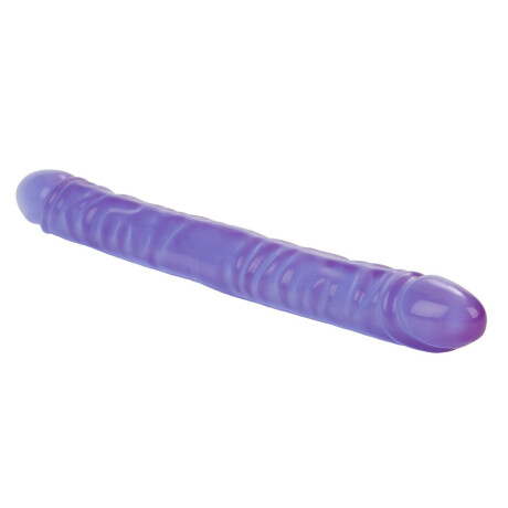 Doble Dildo Veined Reflective Gel Violeta Doble Dildo Veined Reflective Gel Violeta