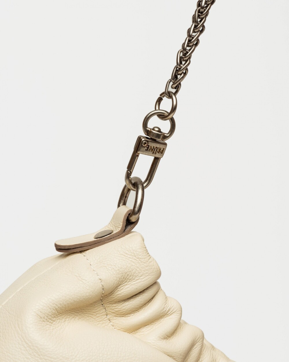 Mini Bag Gina en cuero graneado Natural