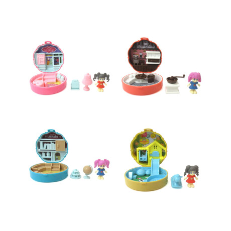 Casita con mini muñeca coleccionable Sc