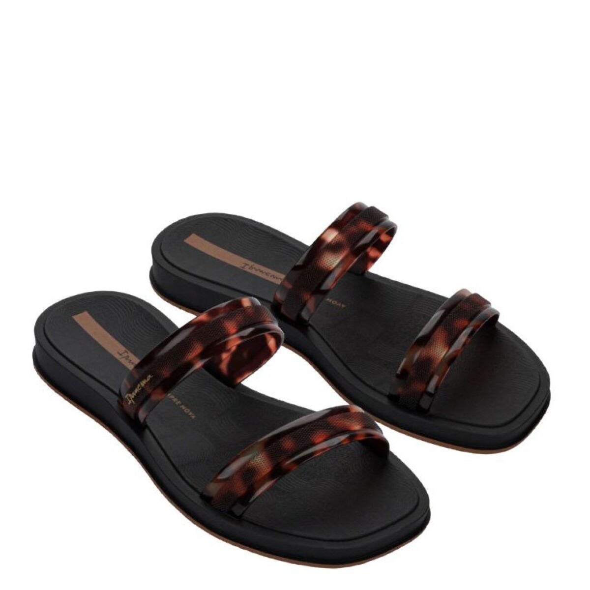 Sandalias de Mujer Ipanema Glow Trendy Slide Ad - Negro - Marrón 