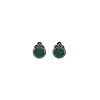 Caravanas estilo Hindú Esmeralda - Plata 925 -Raiz de esmeralda -CA3926 conpiedra