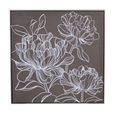 CUADRO 60X60CM PAPEL VERDE FLOWERS II