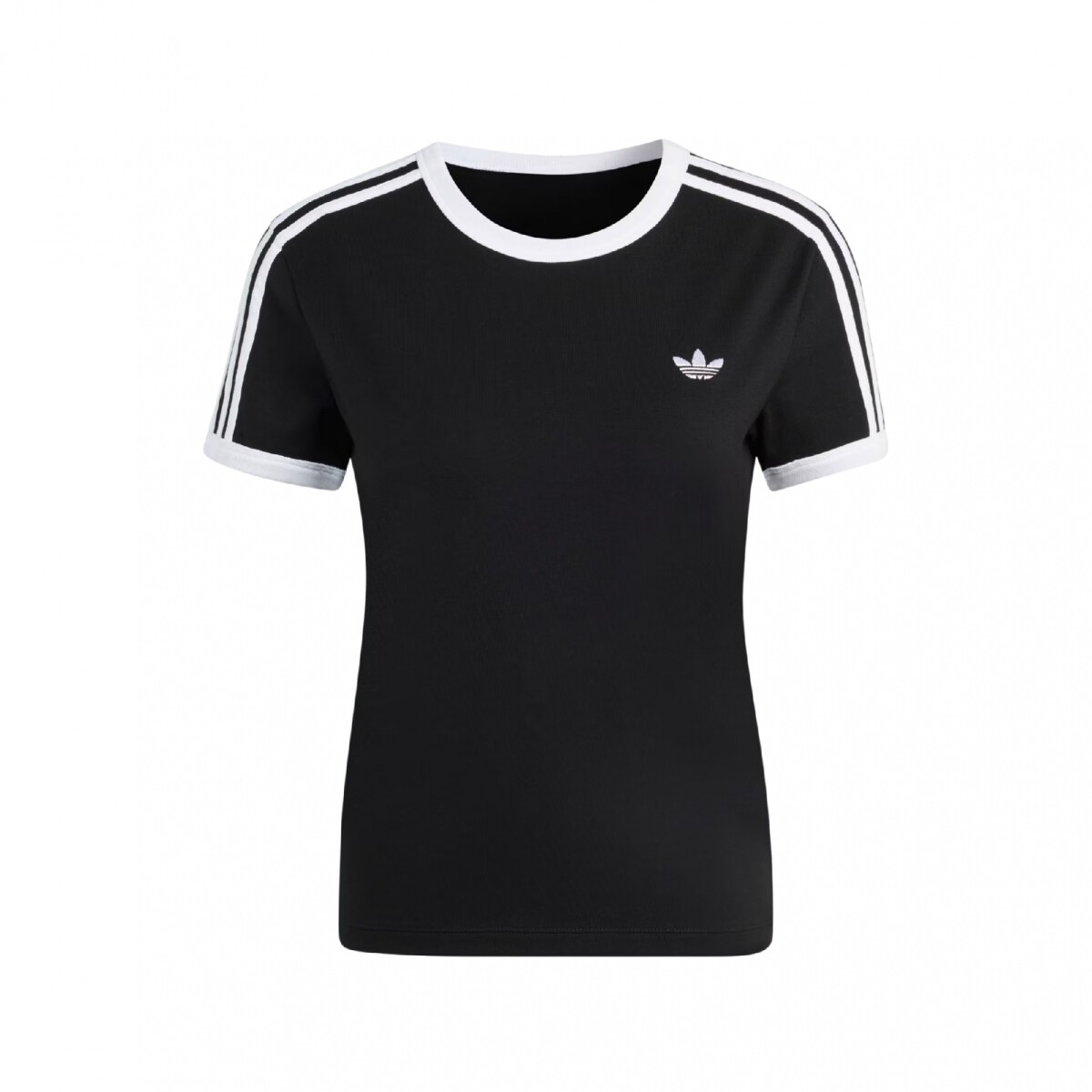 REMERA adidas 3 STRIPE TEE SLIM - Black White 