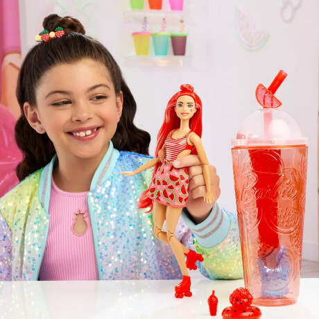 Muñeca Barbie Pop Reveal + Vaso Con Accesorios Rojo
