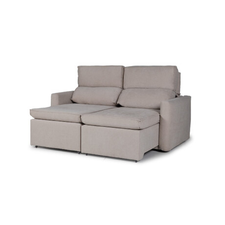 Sofá Santiago (Rebatible) - Tela Microfibra - 2 cuerpos TC 1010 (Beige)