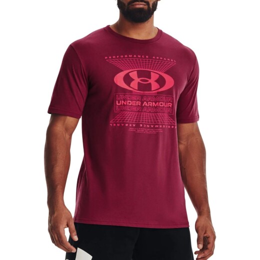 Remera Under Armour Training Hombre Symbol Grid SS-PN Pink S/C