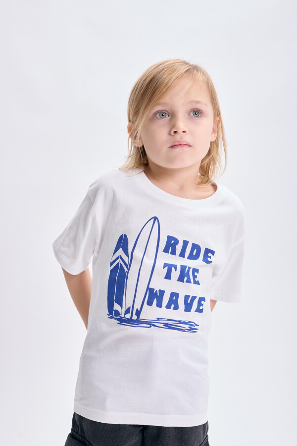 Remera Ride The Wave Beige