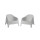 Set de 2 Silla Plastico Skarpo Jardin Liso Gris